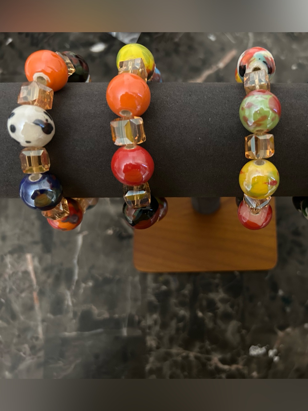 Handmade Colorful Beaded Stretch Bracelets from Ghana (Pick One ) - Picture 6 of 7